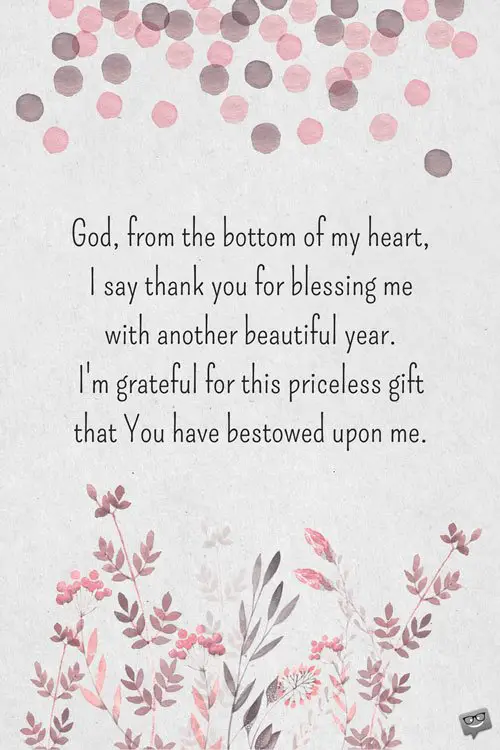 Birthday Thanks Giving To God Quotes
