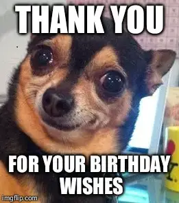Thank you for your Birthday Wishes.