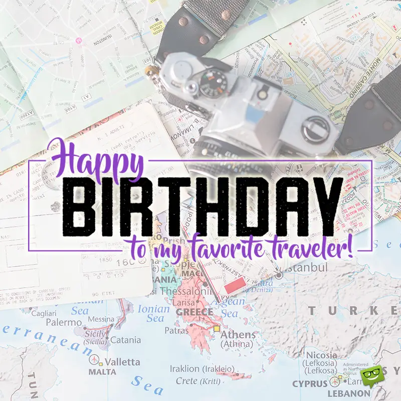 happy birthday for travellers