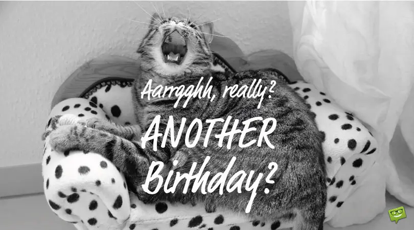 Aarrgghh, really? Another birthday?
