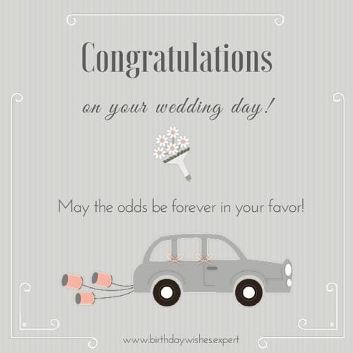 Congratulations on your wedding day