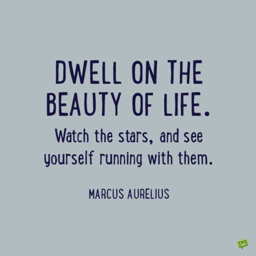 Timeless aesthetic quote by the wise Roman emperor Marcus Aurelius.