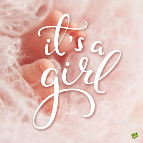 It's a girl image to help you wish for the arrival of a new baby girl.