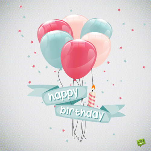 Birthday image with balloons. | Birthday Wishes Expert Cute image to help you wish happy birthday.