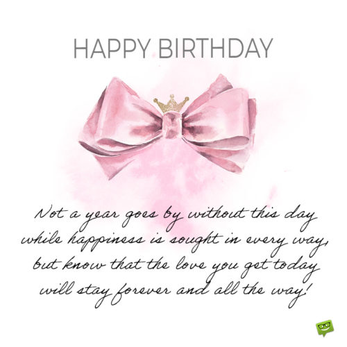 Birthday poem for her on image with ribbon and crown. | Birthday Wishes Expert Birthday poem for her.