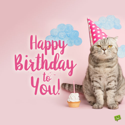 Birthday wish for sister on image with beautiful woman. | Birthday Wishes Expert Happy birthday image for friend who loves cats.