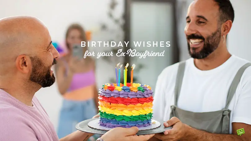 Featured image for a blog post with birthday wishes for ex-boyfriend.