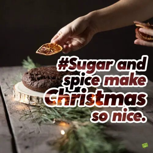 Christmas baking quote as a caption for your photo posts.