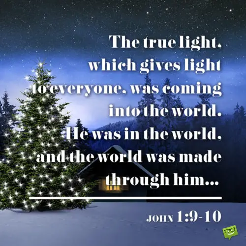 Christmas bible verse on image for wishing on message, chats, social media and emails.