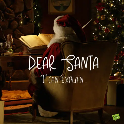 Funny Christmas image with Santa Claus. Funny Christmas image with Santa Claus.