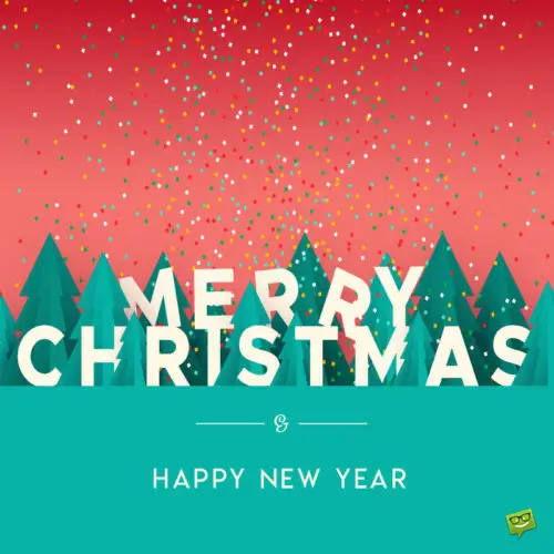 Merry Christmas wish on image for easy sharing on chats and messages..