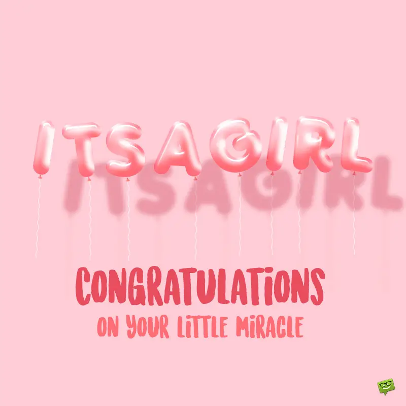 congratulations its a girl messages