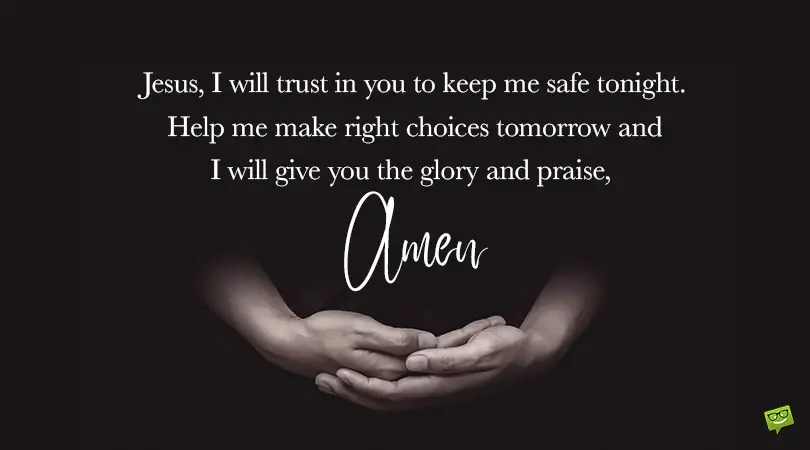 Good night prayer.