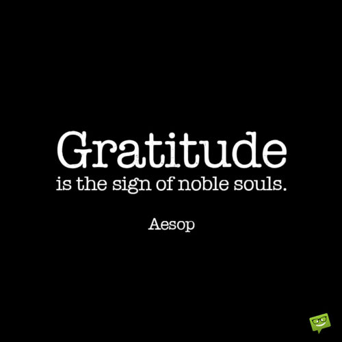 Short gratitude quote to inspire you.