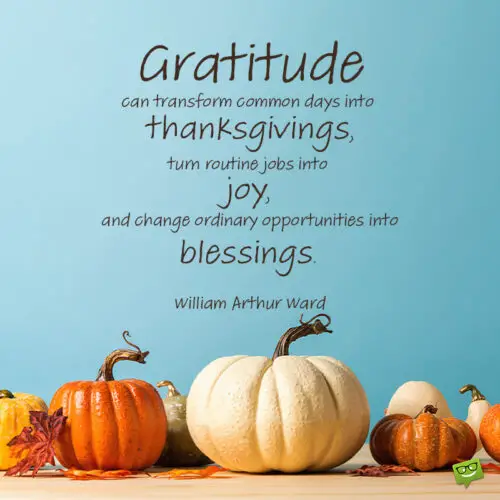 Thanksgiving gratitude quote you can share with your loved ones.