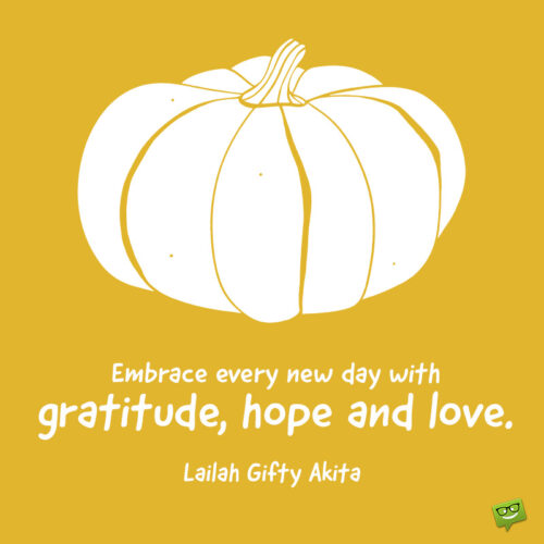 Thanksgiving gratitude quote.