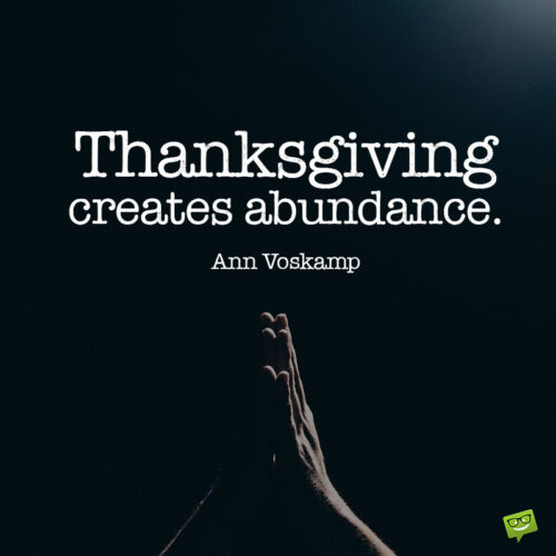 Thanksgiving quote.