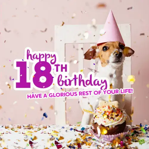 Happy 18th Birthday wish.