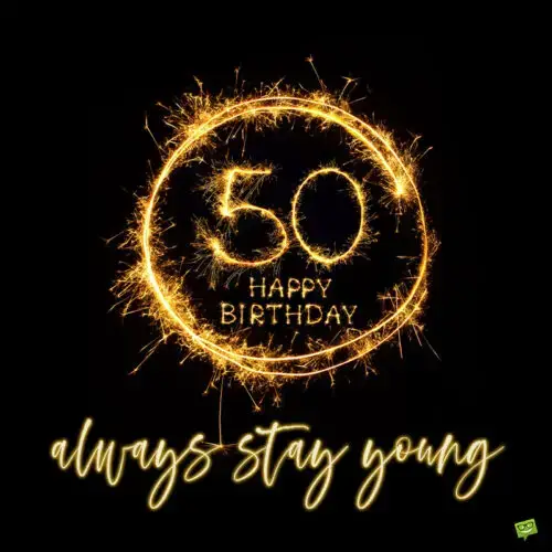 Поздравление с днем ​​рождения на 50-летие.