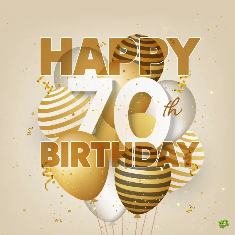 Dad’s 70th Birthday Card – With Love, Balloons & Presents Design – By Jonny Javelin
