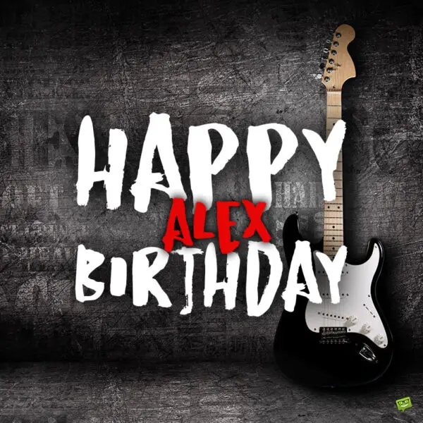 Happy Birthday image for Alex.