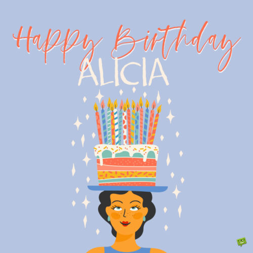 Happy Birthday image for Alicia.