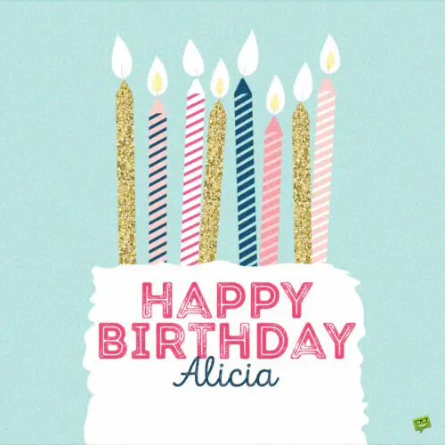 Happy Birthday image for Alicia.