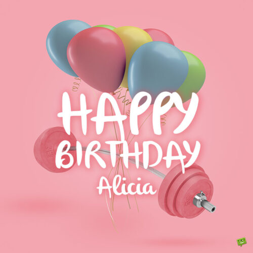 Happy Birthday image for Alicia.