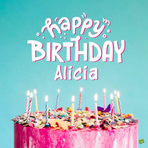 Happy Birthday image for Alicia.