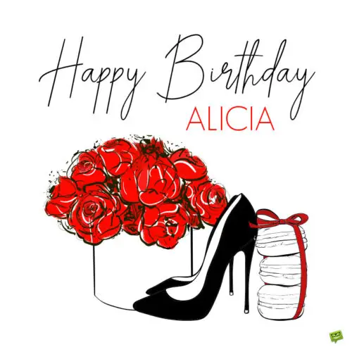 Happy Birthday image for Alicia.