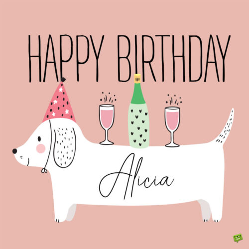 Happy Birthday image for Alicia.