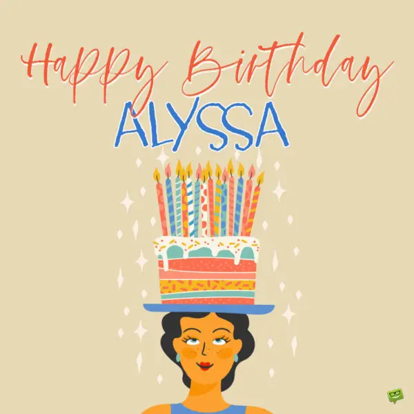 Happy Birthday image for Alyssa.