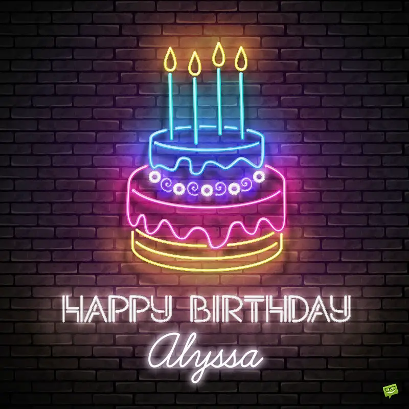 Happy Birthday image for Alyssa.