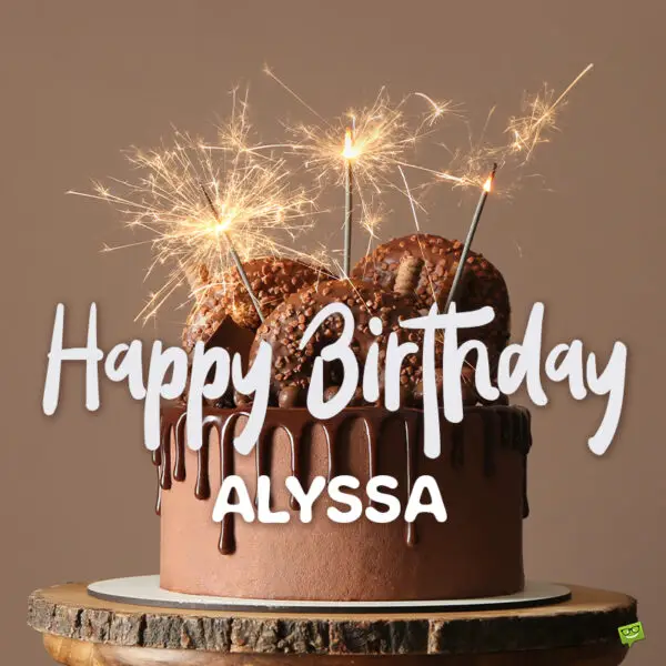 Happy Birthday image for Alyssa.