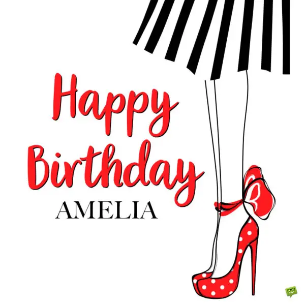 Happy Birthday image for Amelia.