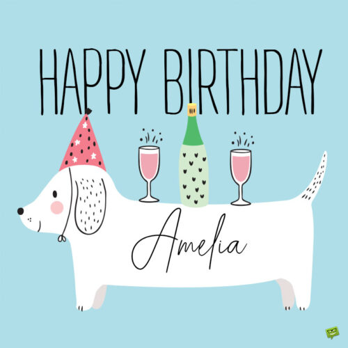 Happy Birthday image for Amelia.