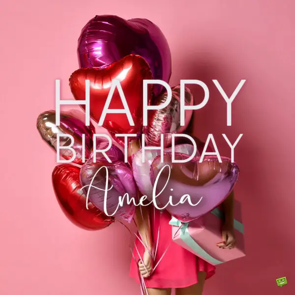 Happy Birthday image for Amelia.
