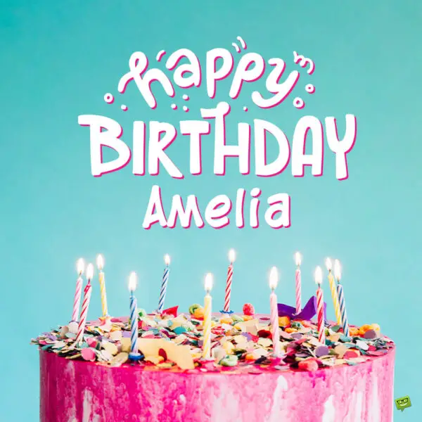 Happy Birthday image for Amelia.