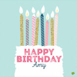 Happy Birthday image for Amy.