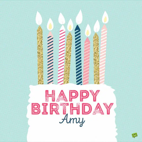 Happy Birthday image for Amy.