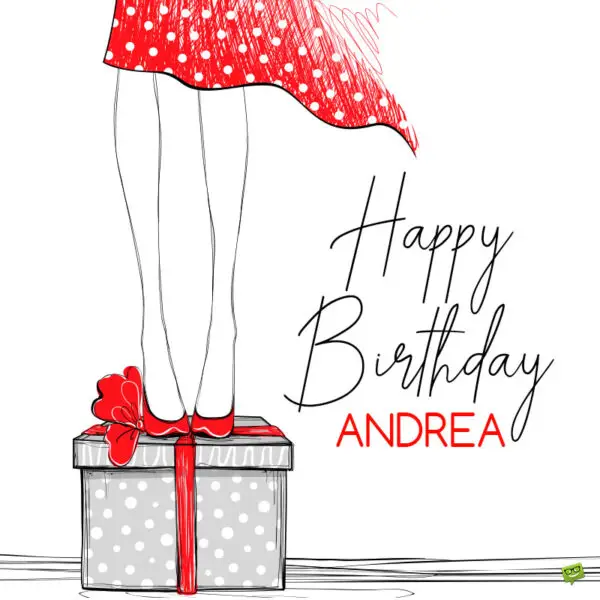 Happy birthday image for Andrea.