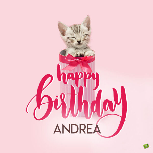 Happy birthday image for Andrea.