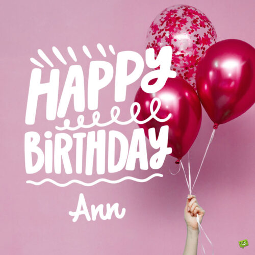 Happy Birthday Image for Ann.