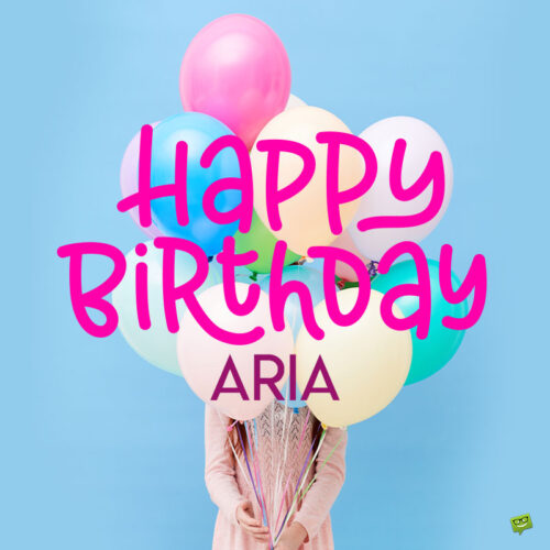 Happy Birthday Image for Aria.