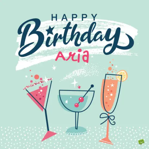 Happy Birthday Image for Aria.