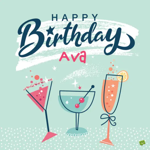 Happy Birthday image for Ava.