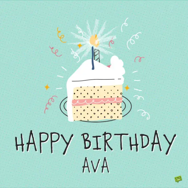 Happy Birthday image for Ava.