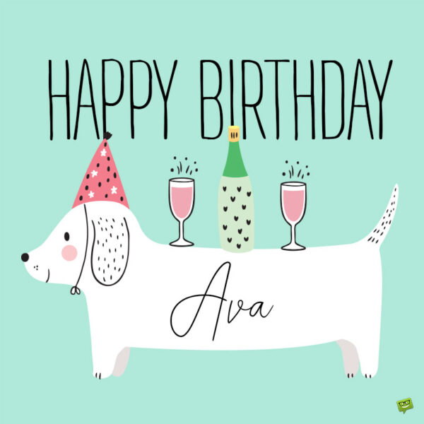 Happy Birthday image for Ava.