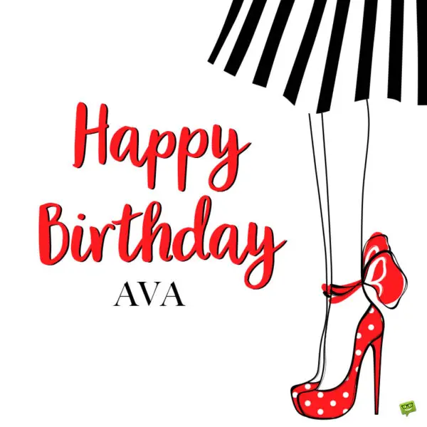 Happy Birthday image for Ava.