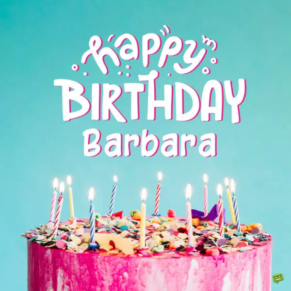 Happy Birthday image for Barbara.